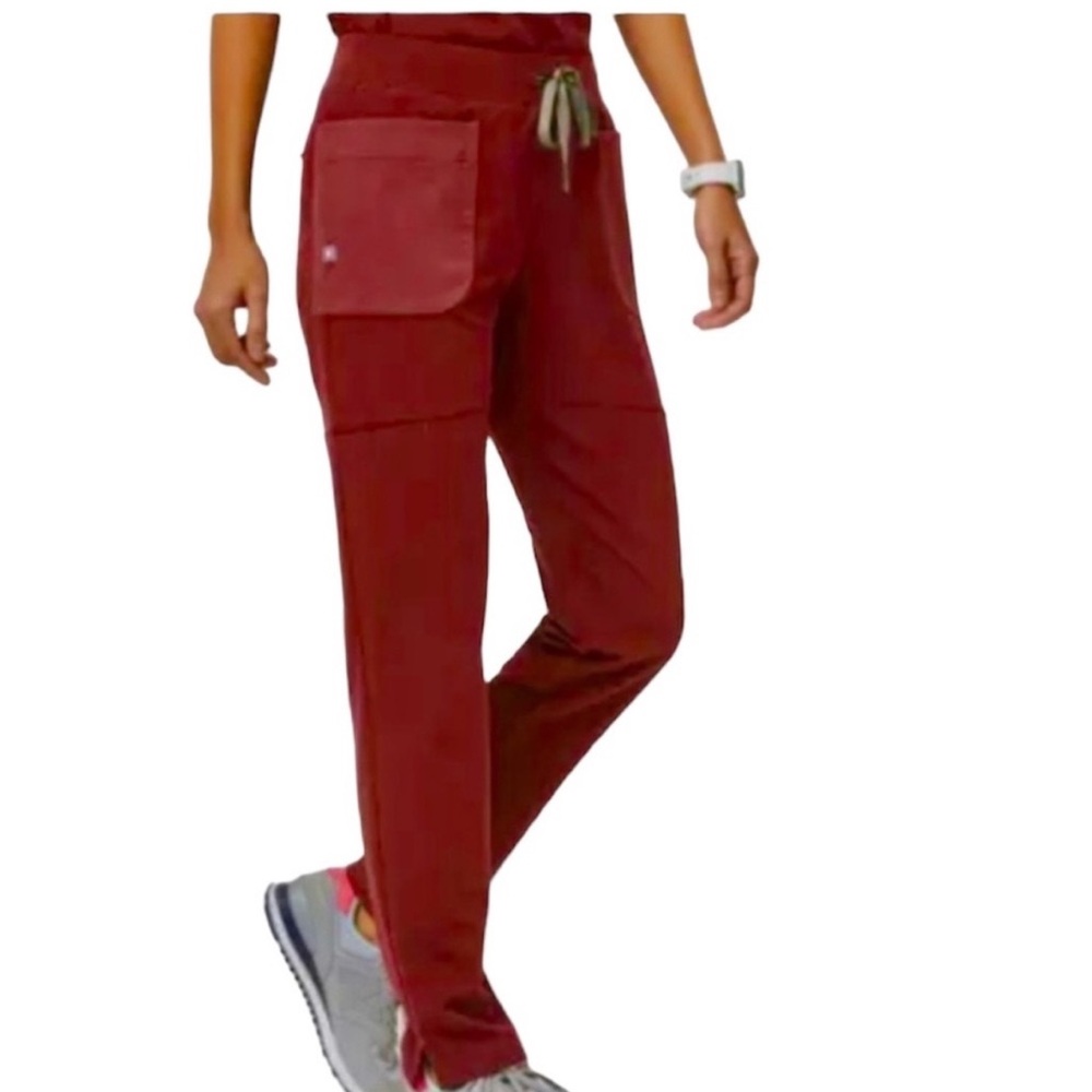 Figs Mundri Burgundy Scrub Pant XS